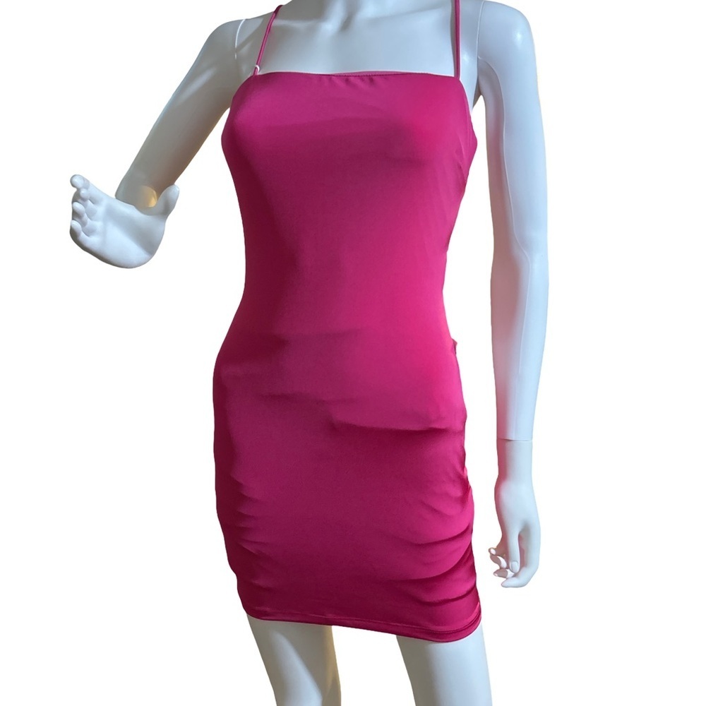 Windsor FUCHSIA Ruched Bodycon Dress for Night Out